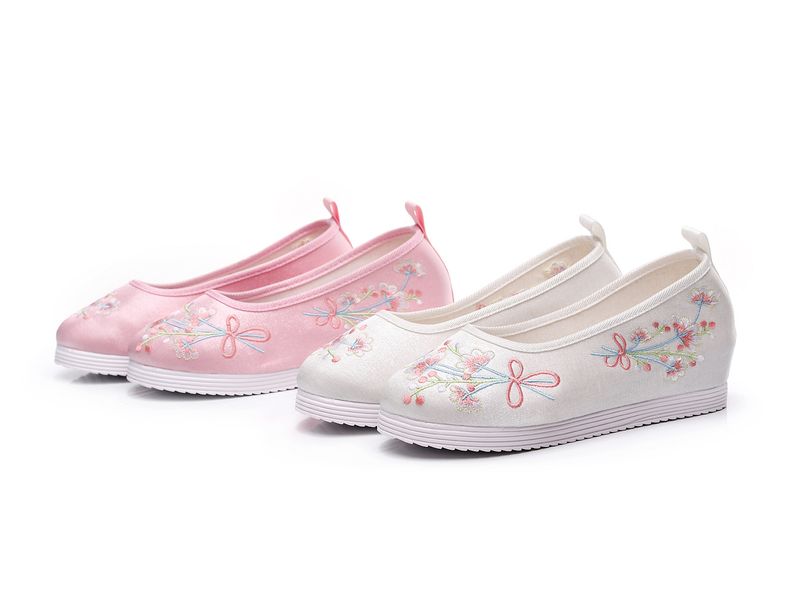 Scarpe da ballo da donna, punta tonda, stile Hanfu, primavera e autunno, costume antico in stoffa ricamata per studenti, spettacolo teatrale,_voghion.com