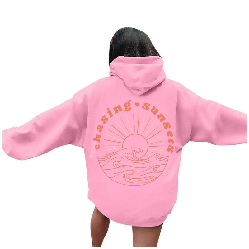Autunno/Inverno 2025 Nuovo Cartone Animato Coreano Stampato Stile Pigro E Velluto Con Cappuccio Manica Lunga Felpa Con Cappuccio Larga Per Le Donne_voghion.com