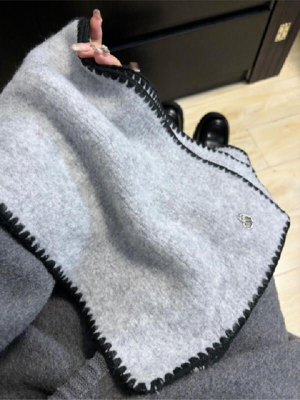Schal für den Winter, Damen, koreanische Ausgabe, vielseitiger Strickschal mit Lockenrand, warmer und kältebeständiger Schal für Herren_voghion.com