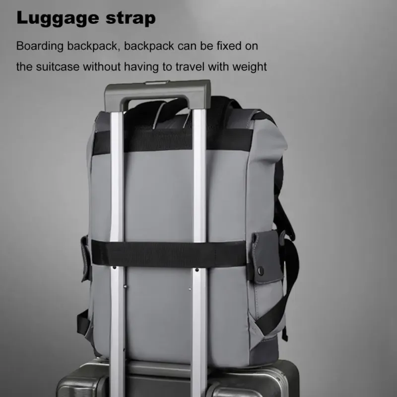 Reise-Laptoptasche, großer Reiserucksack mit mehreren Taschen, Löchern Kopfhörer-USB-Ladekabel, wasserdichtes Design für_voghion.com