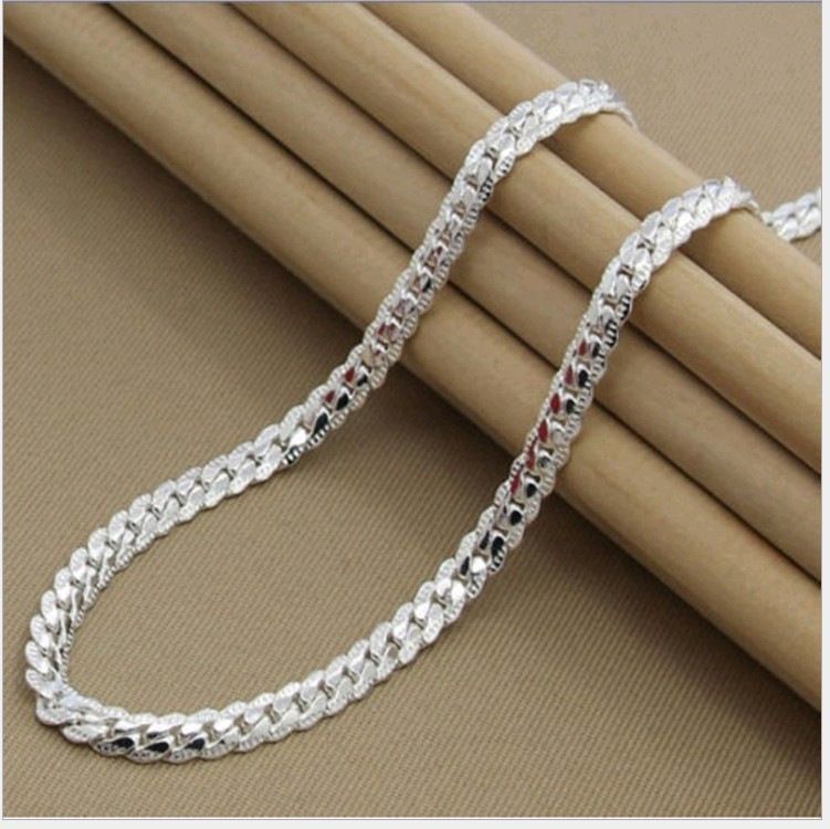 Collana in rame con zirconi laterali da 4 mm, vendita calda_voghion.com