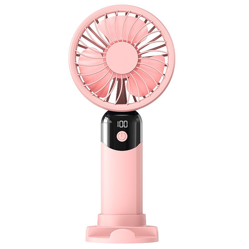 Novo mini ventilador portátil USB de mesa silencioso com display digital de 6 velocidades e alta potência para presente_voghion.com