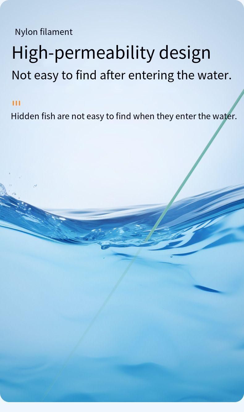 Lenza da pesca in nylon originale Silk da 100 m, con sottofilo principale, canna da pesca, esca e ancora._voghion.com