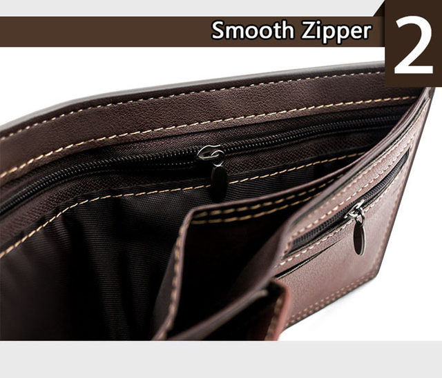 Kurze Männer Brieftaschen Zipper Münzfach Dünne Karte Halter Luxus Männlichen Geldbörsen Hohe Qualität PU Leder männer Brieftasche Geld clips_voghion.com