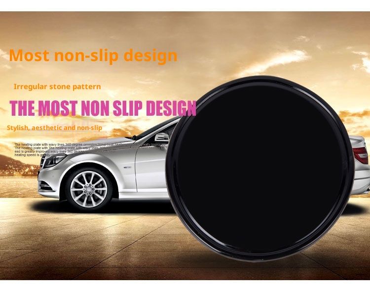 Small Deng Small Deng Interior Sticker Dashboard Phone Holder Car Accessories Round Non-Slip Mat_voghion.com