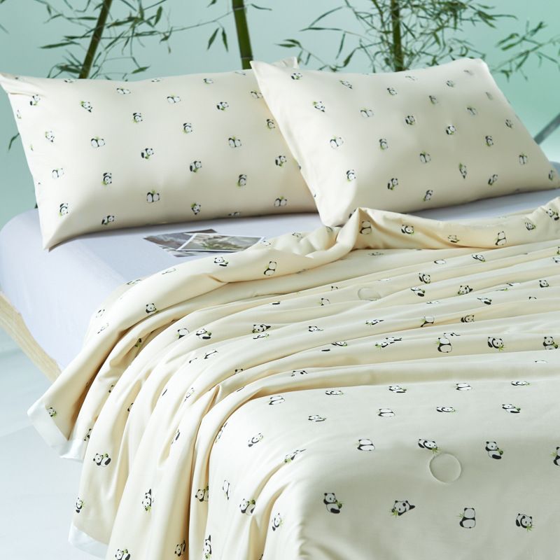Panda Lenzing Tencel Air Conditioning Quilt Light Luxury Summer Quilt_voghion.com