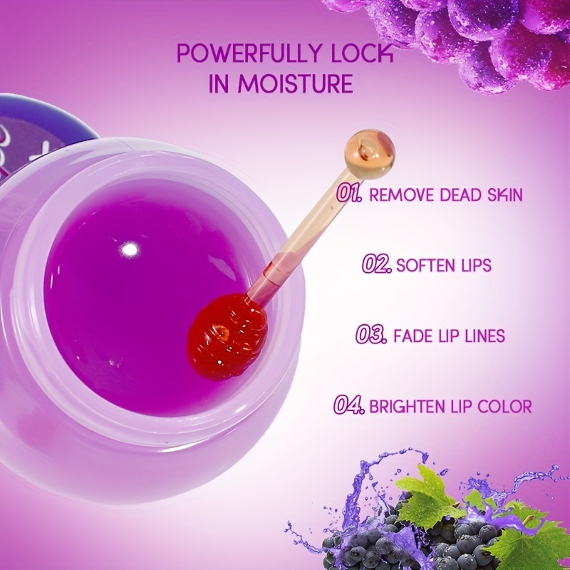 El cuidado de mascarilla congelada con sabor a uva de venta caliente de USHAS hidrata e hidrata las líneas de los labios_voghion.com