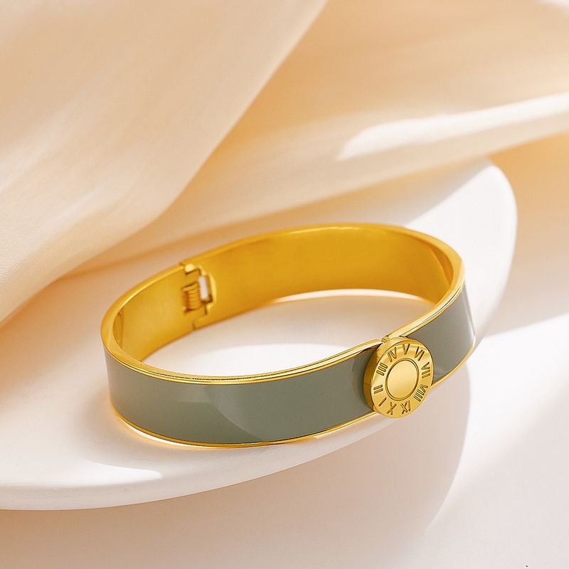 Designer colorato smalto goccia colla bracciale in acciaio al titanio accessori moda donna regalo gioielli per feste di nozze_voghion.com
