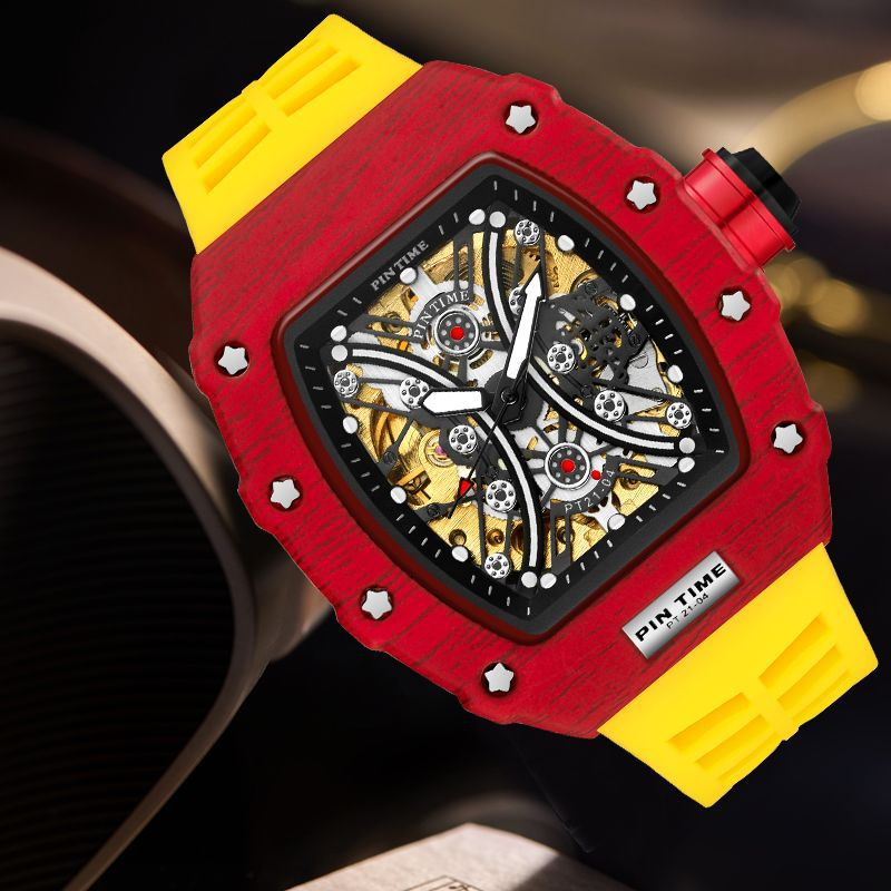 PINTIME/Pinshi new net red same hollow full-automatic mechanical Miller men's watch_voghion.com