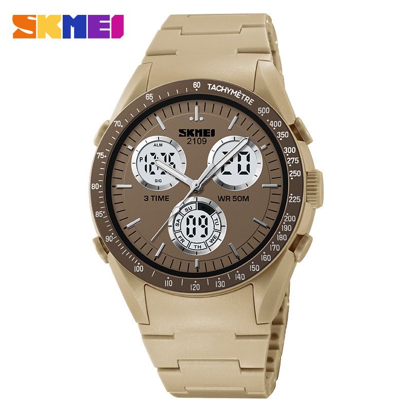 Momentum Pointer Casual Versatile Unisex Cool Dual Display Waterproof Luminous Electronic Watch_voghion.com