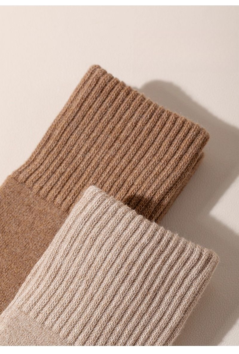 Calzini al polpaccio da uomo invernali spessi e spessi, in puro cotone, caldi e assorbenti, neri, da uomo, modello Northern_voghion.com