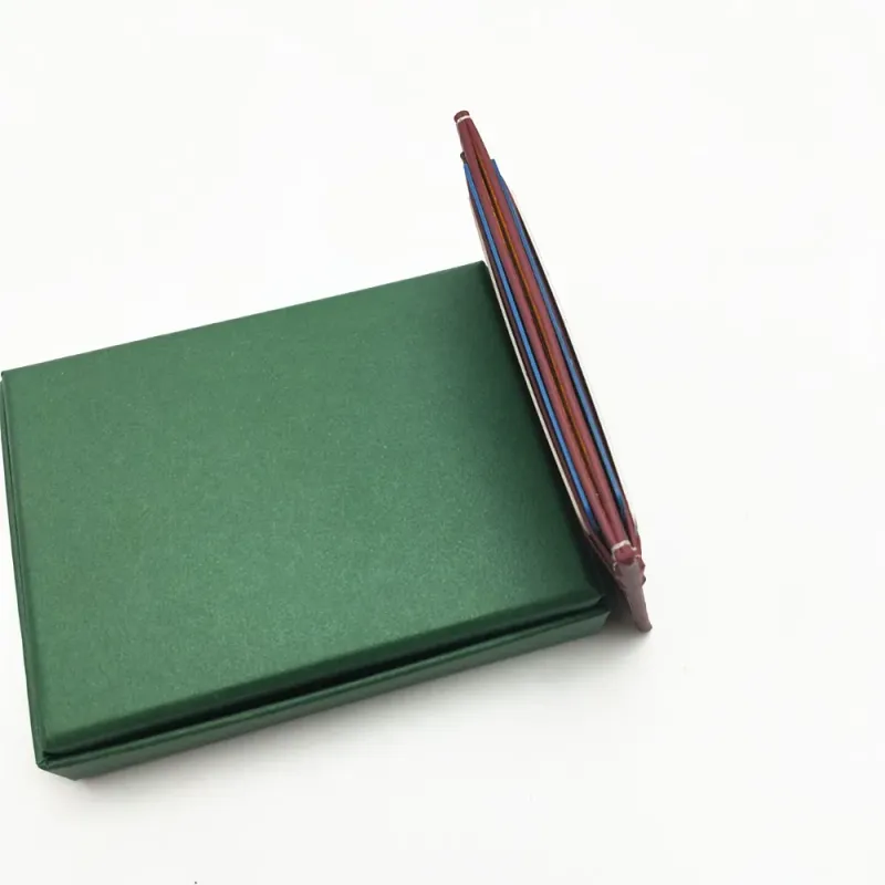Portafoglio di alta qualità per uomo e donna, porta carte di credito, classico, mini, sottile, in tela rivestita, con scatola_voghion.com