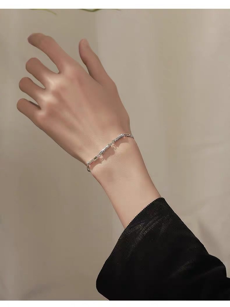 Pulsera Jie Master para hombre, pulsera con nudo de bambú de diseño de nicho de alta gama, regalo para novio, personalizada, versátil y pura._voghion.com