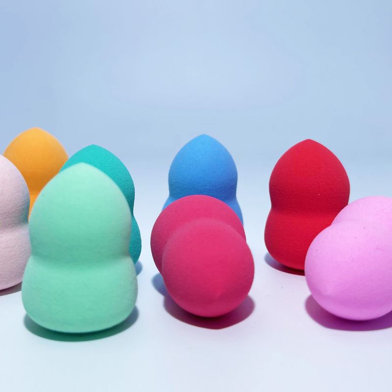 Small Beauty Mini-Puder, nicht absorbierend, doppelt verwendbar, abgewinkelter Schnitt, Tropfen, in Wasser einweichen, vergrößert, latexfreier Make-up-Schwamm_voghion.com