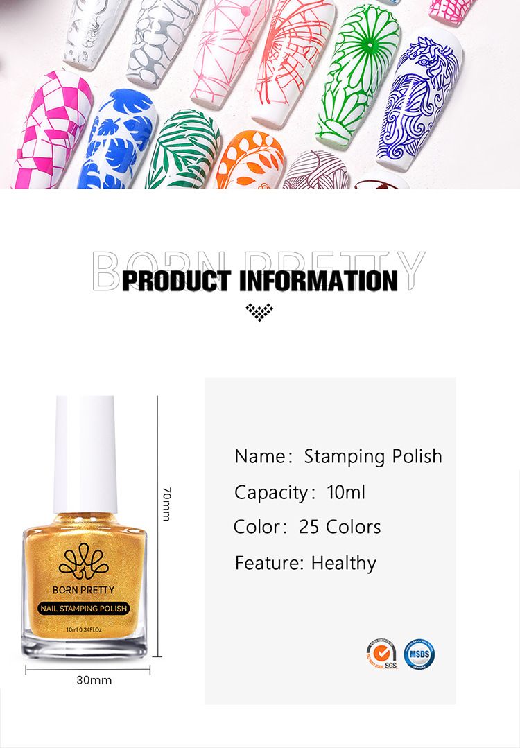 Nagelkleber BORN PRETTY Nail Art Lackierter Nagellack Nagellack Nagellack Farbtransfer Nagellack Drucköl_voghion.com