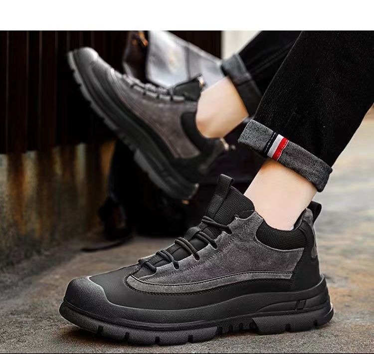 Herren-Winterstiefel aus Baumwolle, warm, mit Fleece gefüttert, wasserdicht, rutschfest, hohe Schaft, Martin-Stiefel_voghion.com