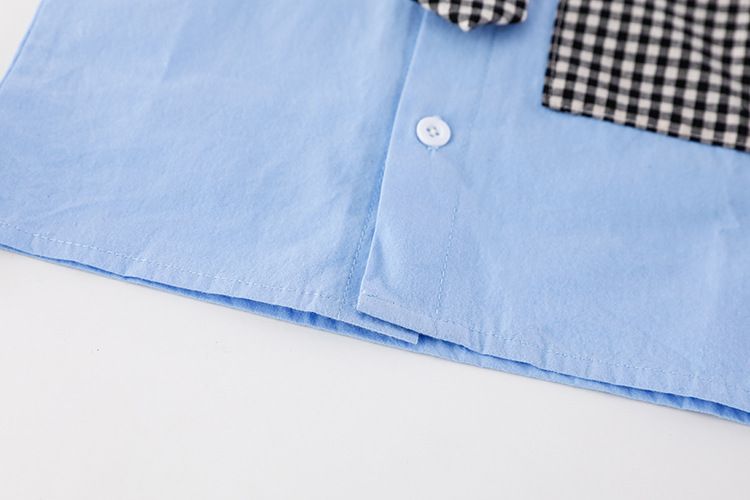 3 Set due pezzi a maniche corte a quadri con cartoni animati per bambini Estate 4 Abbigliamento per ragazzi 1 Tendenza alla moda per bambini da 1 a 2 anni_voghion.com