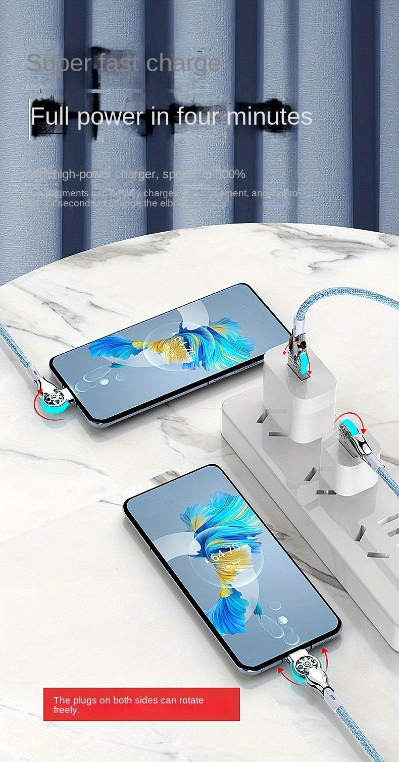 Fast Charging USB A-to-C Type Cable Matte Data Synchronization Compatible With IPhone 15/16, Xiaomi POCO And Samsung_voghion.com
