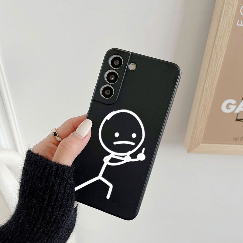 Capa de celular engraçada com dedo médio e homem bonito para Samsung Galaxy S25 Ultra S24 S23 S22 Plus S21 S20 S24 FE S10 S25 Ultra_voghion.com