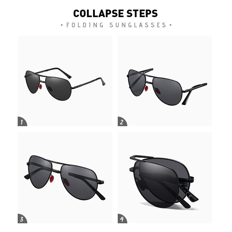 Yeni Carode Moda Polarize Pilot Katlanabilir Mürekkep Rengi Değiştiren Unisex Gece Görüşlü Sürüş Gözlüğü A701_voghion.com