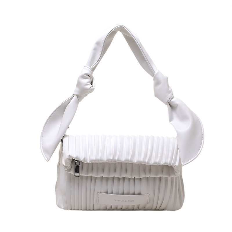 Borsa a pieghe da donna New Fashion Design Sense Borsa a tracolla tinta unita di nicchia Borsa ascellare Borsa a tracolla senior semplice_voghion.com