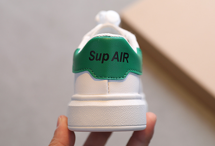 Mother&Kids Children's sports shoes casual breathable leather board shoes for boys small white shoes for girls large single shoes for children_voghion.com