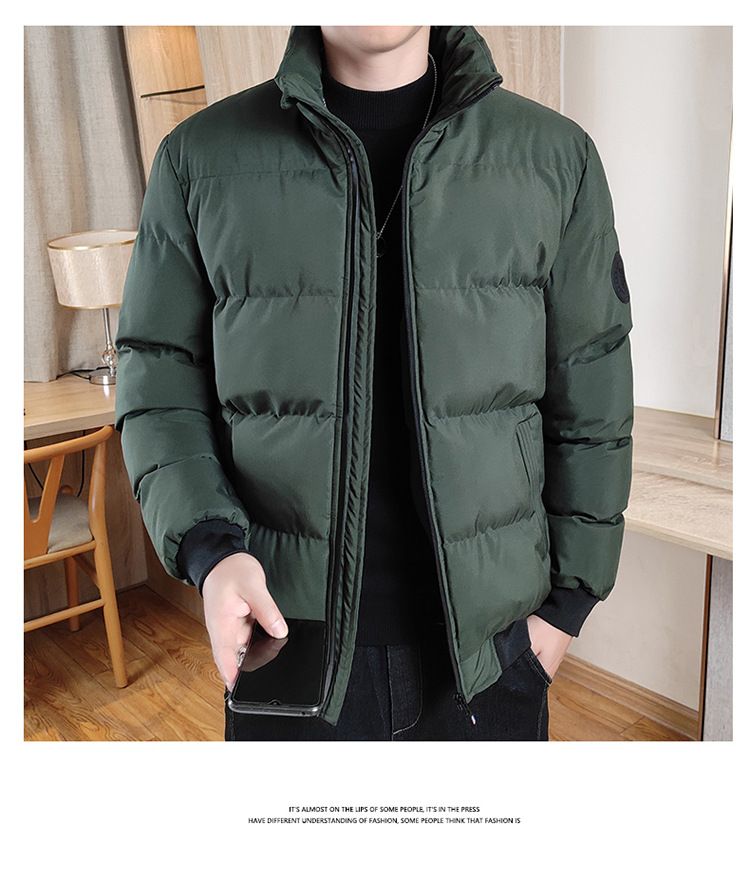 Men's Winter Down Jacket With Hood 550 Fill Power White Goose Down Slim Fit, Water-Resistant Machine Washable Lightweight Warm Coat_voghion.com