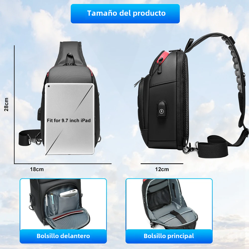 Borsa a tracolla impermeabile Eurcool con cerniera in poliestere morbido_voghion.com