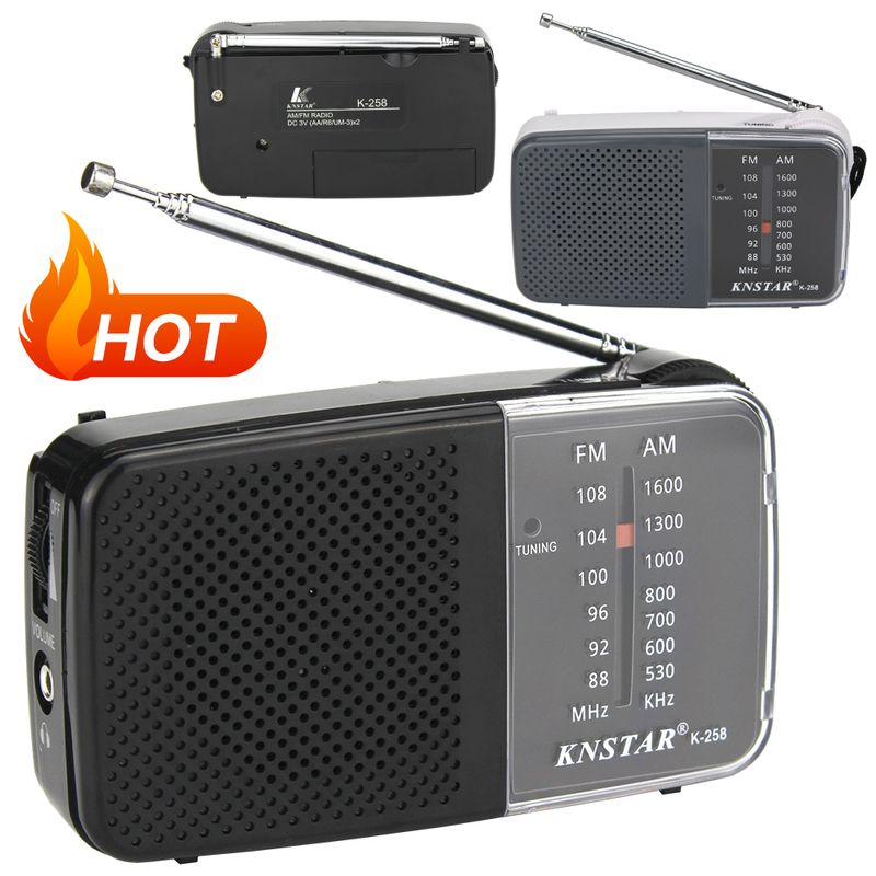 Mini Telescopic Antenna AM/FM Full-wave Band World Receiver Built-in Speaker Player Best Reception Long-lasting Radio_voghion.com