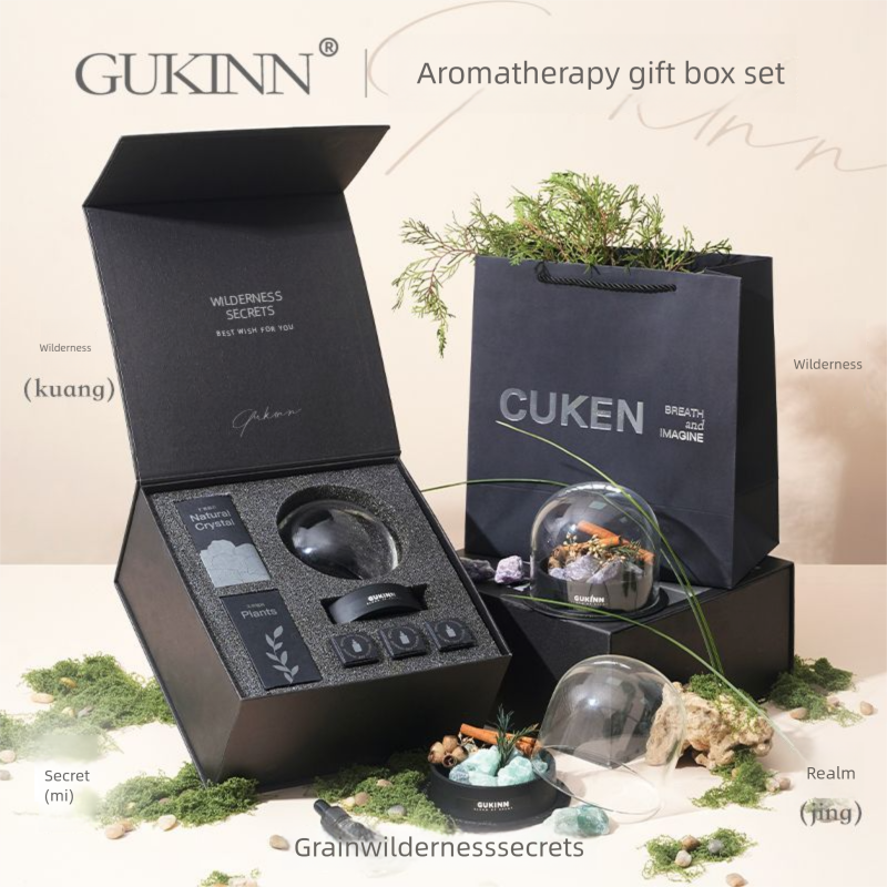 GUKEN Wilderness Secret Realm Aromatherapie-Set, Diffusor, Stein, Nischenduft, Ornament, High-End-Geburtstagsgeschenk für Frauen_voghion.com