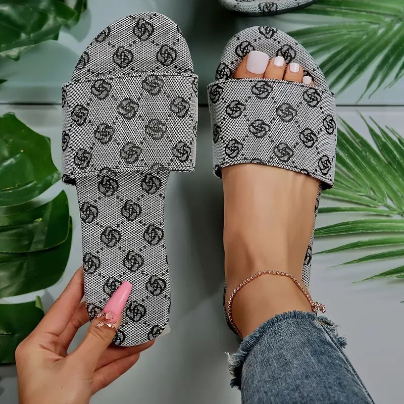 Neu Vorverkauft frauen Hausschuhe EINE Flache Retro Sandalen_voghion.com