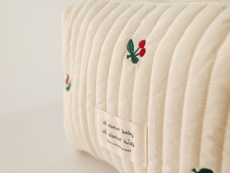 Borsa per pannolini in cotone Ins per passeggino Borsa appesa Articoli per bambini Pannolino Caddy Organizer Borsa per mamma Cerniera Carino Donne Borse per il trucco Bambini_voghion.com