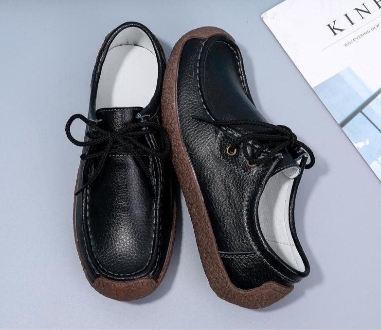 Neue Frühlings- und Herbstbohne Damenarbeit Flache, bequeme, weiche Unterseite der einzelnen Schuhe_voghion.com