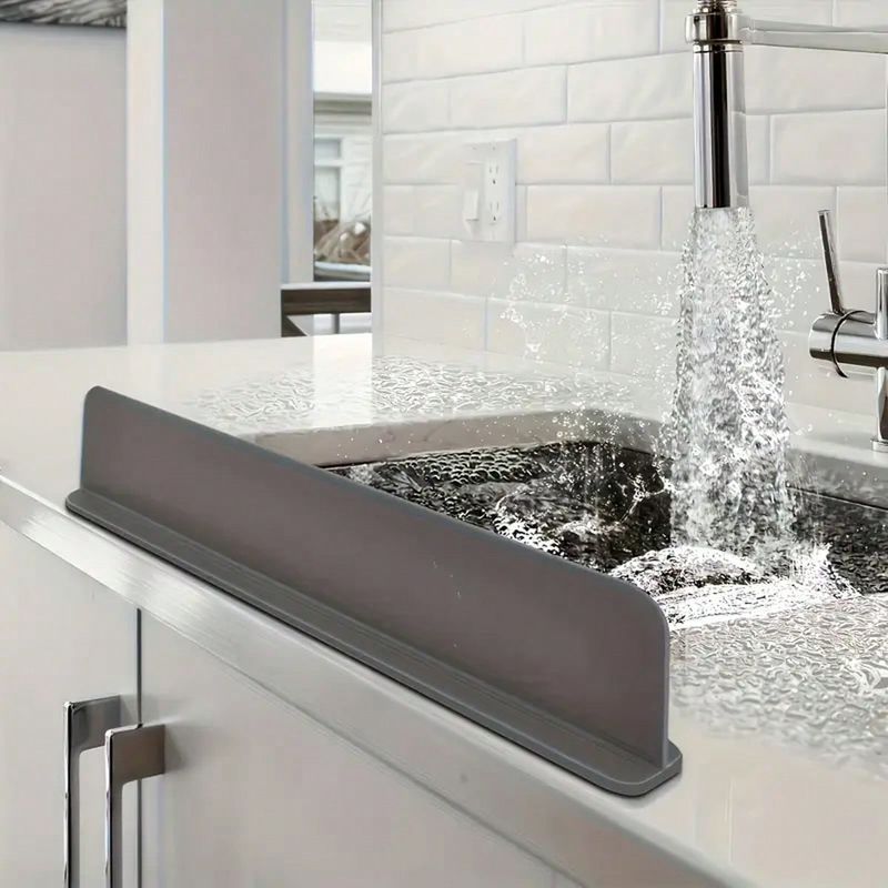 Multicolor Silicone Sink Splash Cover With Suction Cup, Waterproof Barrier For Kitchen, Laboratory,, And Sink_voghion.com