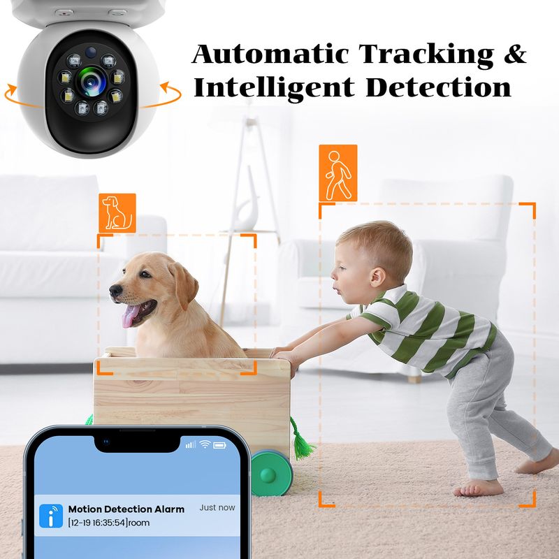 AI Video Intercom Camera - 1080p HD Night Vision Two-Way Audio Motion DetectionHome Indoor/Outdoor Use_voghion.com