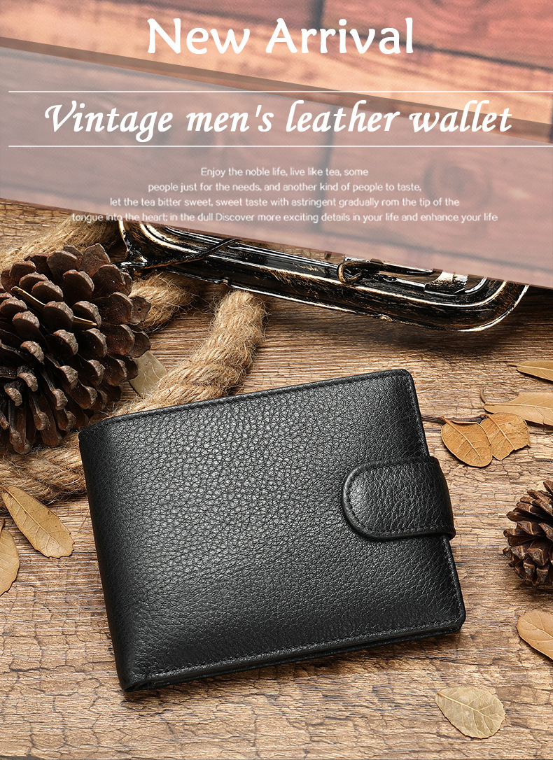 Portefeuille pour homme, portefeuille long en cuir de vache véritable de haute qualité, première couche de cuir de vache véritable_voghion.com