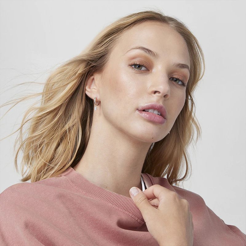 Peach Bear S925 Sterling Sølv Bear Øreringe Cold Style Light Luxury Simple Girl Accessories_voghion.com