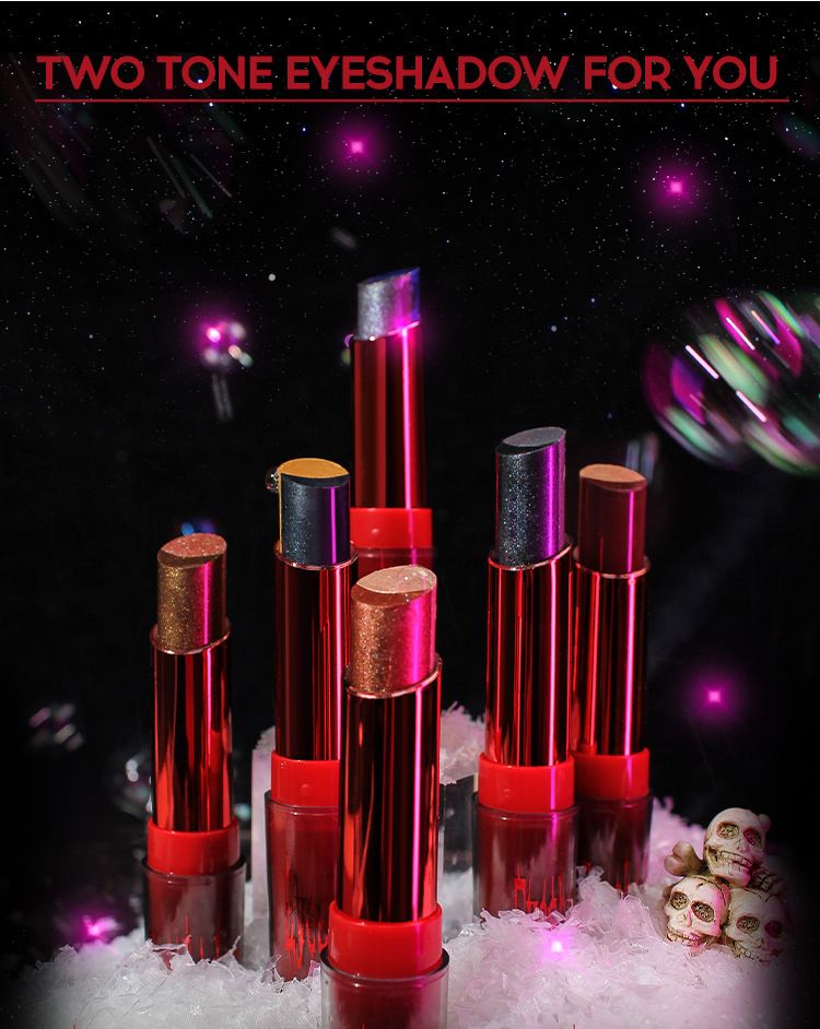 MLSMILE Dual-Color Pearlescent Eyeshadow Stick Set - Gradient Shimmer, 3-Pack | Halloween Eye & Lip Makeup, Easy To Apply_voghion.com