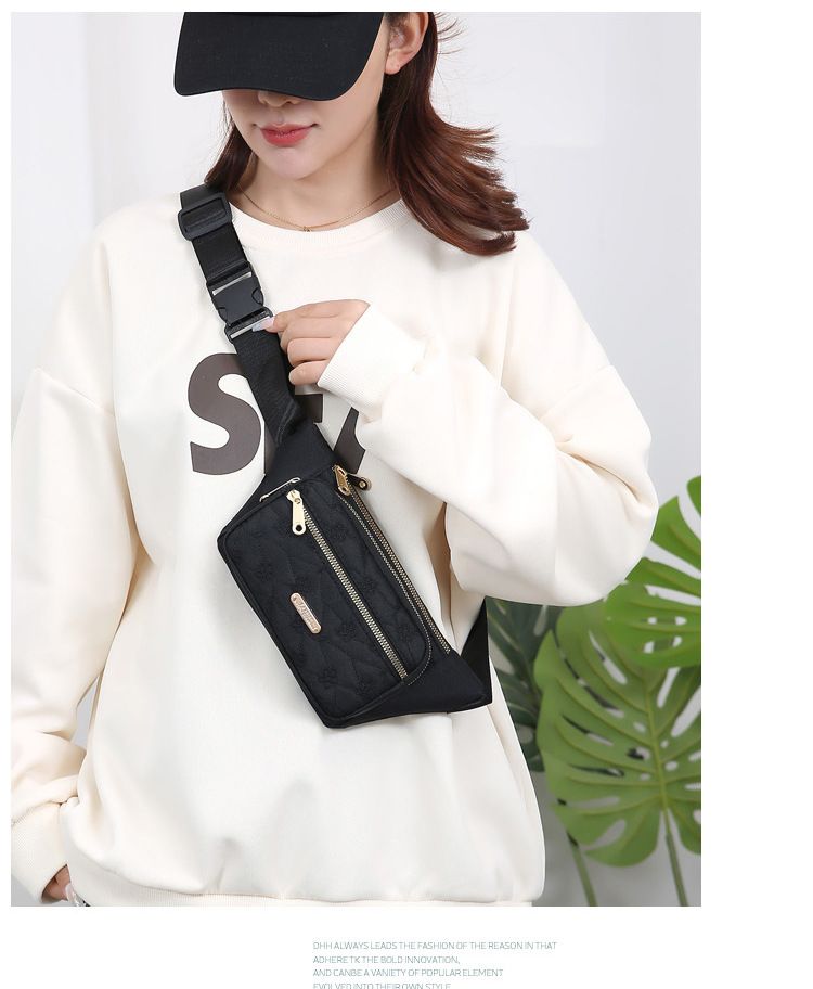 Shoulder Bag Chest Pack Large Capacity Women's Chest Bag Fashion Trend Fanny Pack Oxford Cloth Shoulder Bag Crossbody Phone Bag_voghion.com