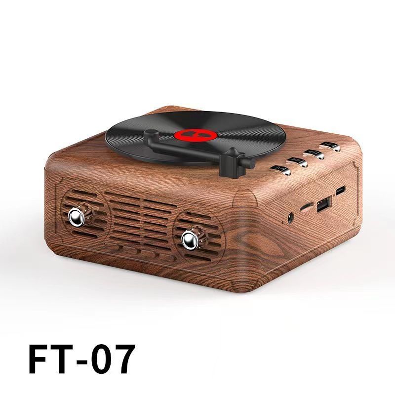 Drahtloser Bluetooth-Plattenspieler Audio Kreativer tragbarer Mini-Kartensteckplatz Kleiner Lautsprecher Subwoofer Geschenk_voghion.com