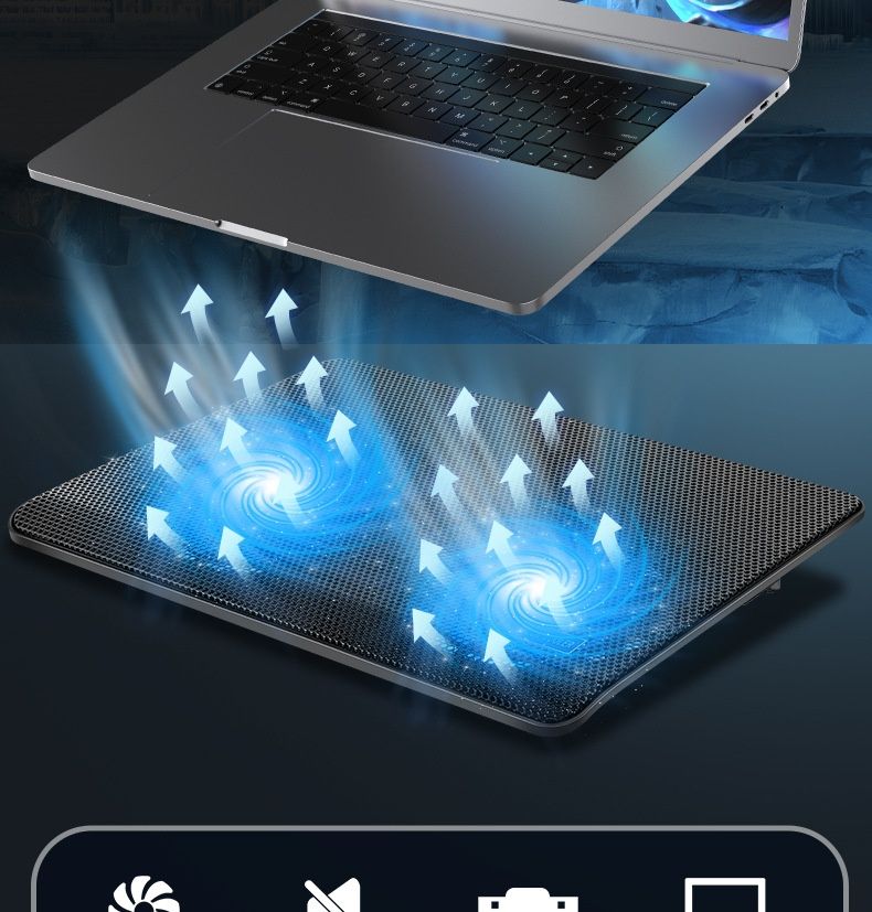NeoGear NeoGear Cooler 14 pollici 15 pollici Potente base di raffreddamento silenziosa per laptop Disponibile_voghion.com