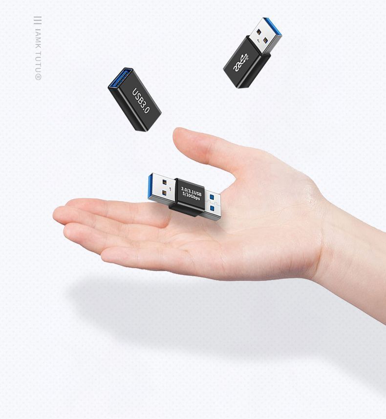 3C Digital Dual Type Male Adapter Data Cable Extension USB 3.0 To Female C Laptop Charger_voghion.com