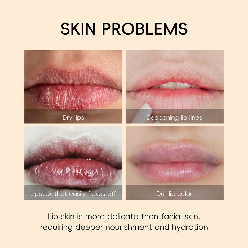 Máscara labial e para os olhos Laikou, 8 conjuntos de 5 peças, máscara hidratante para os lábios e para os olhos_voghion.com