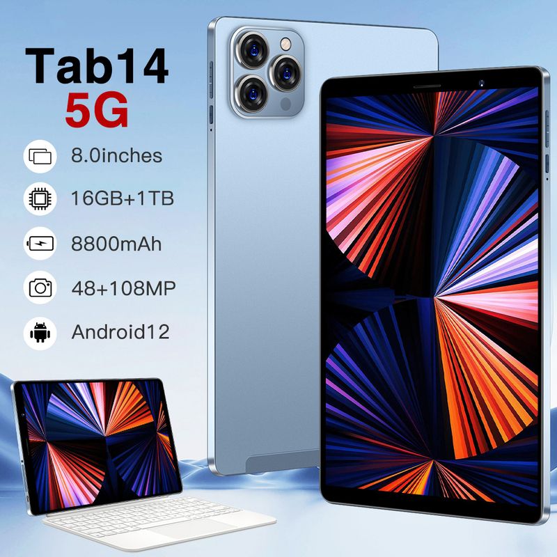 Tab14 8-inch HD Android Tablet With 3G Calling, 16GB Storage, Quad-Core Processor, IPS Screen, Bluetooth, GPS – Ultra-Thin Metal Shell_voghion.com