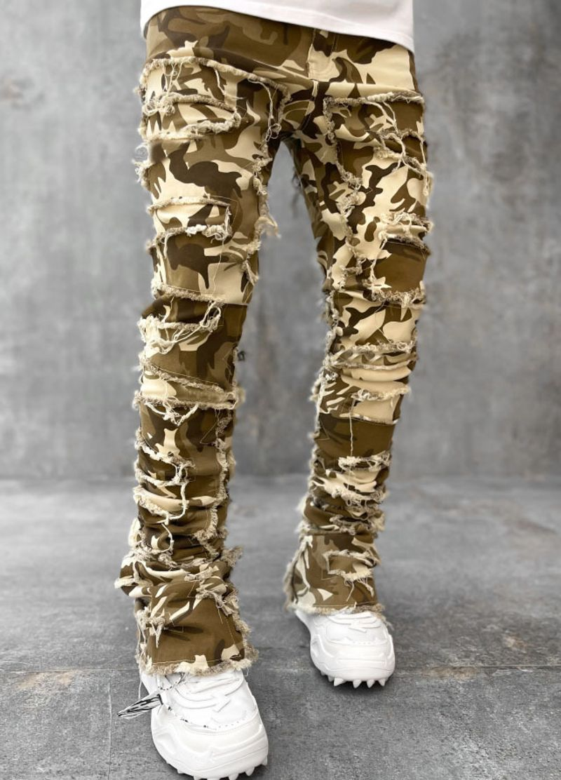 nuovi pantaloni dritti in denim elasticizzato con toppe della moda di strada europea e americana da uomo_voghion.com
