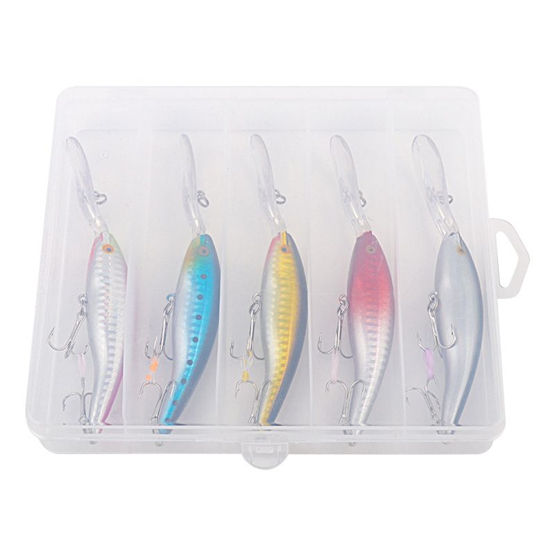 Ilga liežuvėlinė lenta plūduriuojančiai vandens masalui „Minnow“ 13,8 cm 14,5 g, sidabru sustiprintas dvigubo kablio masalas jūrinės žvejybos produktai_voghion.com