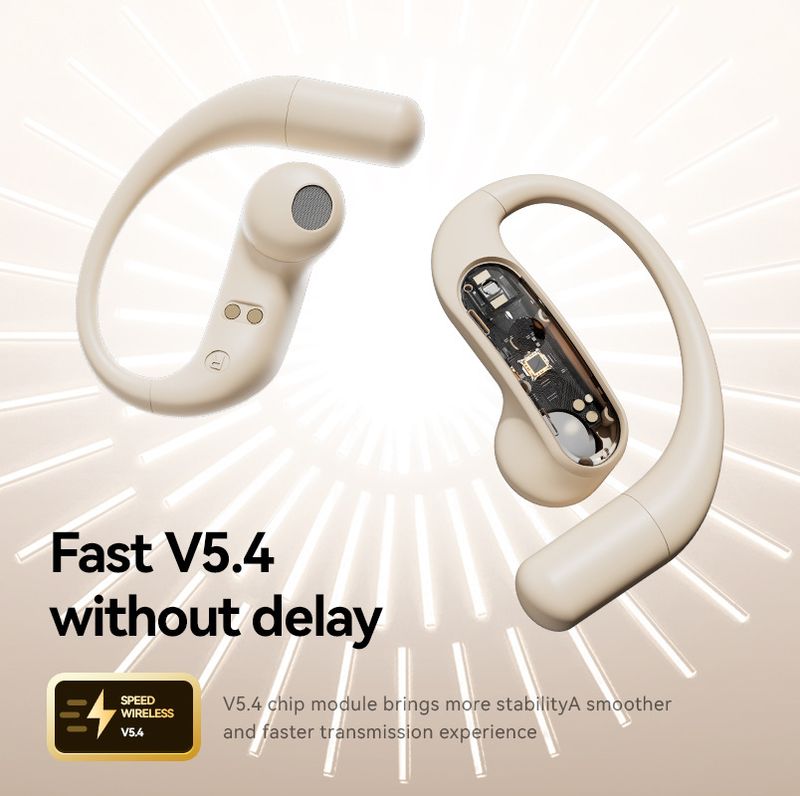New AI Smart Translation OWS Bluetooth Earbuds Noise Cancelling Wireless Hook Dual Ear OEM_voghion.com