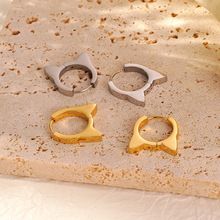 Cross-border hot earrings fashion stainless steel earrings trend simple twisted round ladies earrings jewelry wholesale_voghion.com