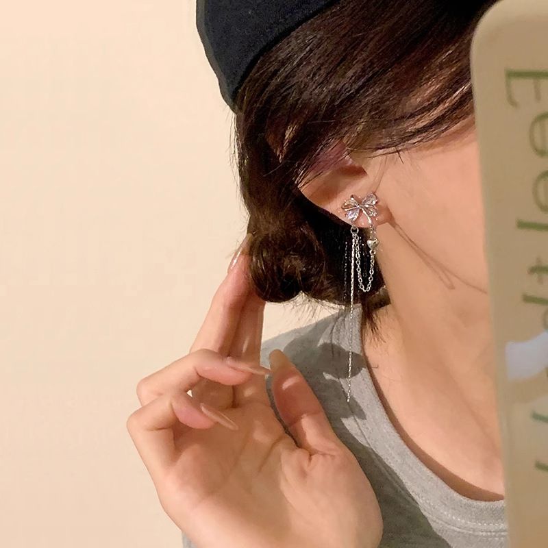 Butterfly Knot Tassel 2025 New Unique Niche High-end Design High Aesthetic Value Elegant Earrings_voghion.com