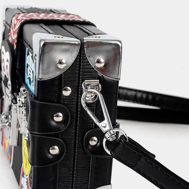 Borsa a tracolla di alta qualità per donna, nuova borsa a tracolla monospalla di tendenza da donna, stile graffiti unico, versatile, piccola, quadrata_voghion.com